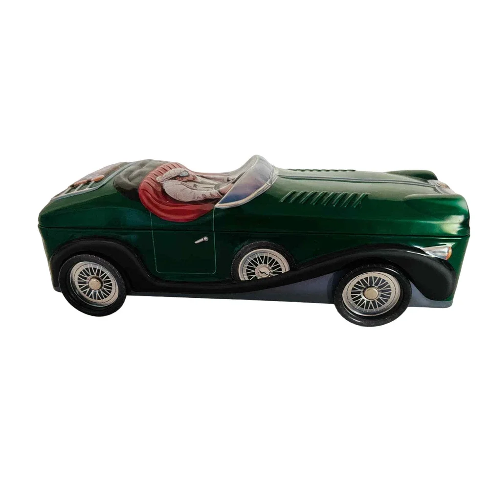 The Silver Crane Designs Vintage Style Automobile Tin Car w Spinning Tires 11